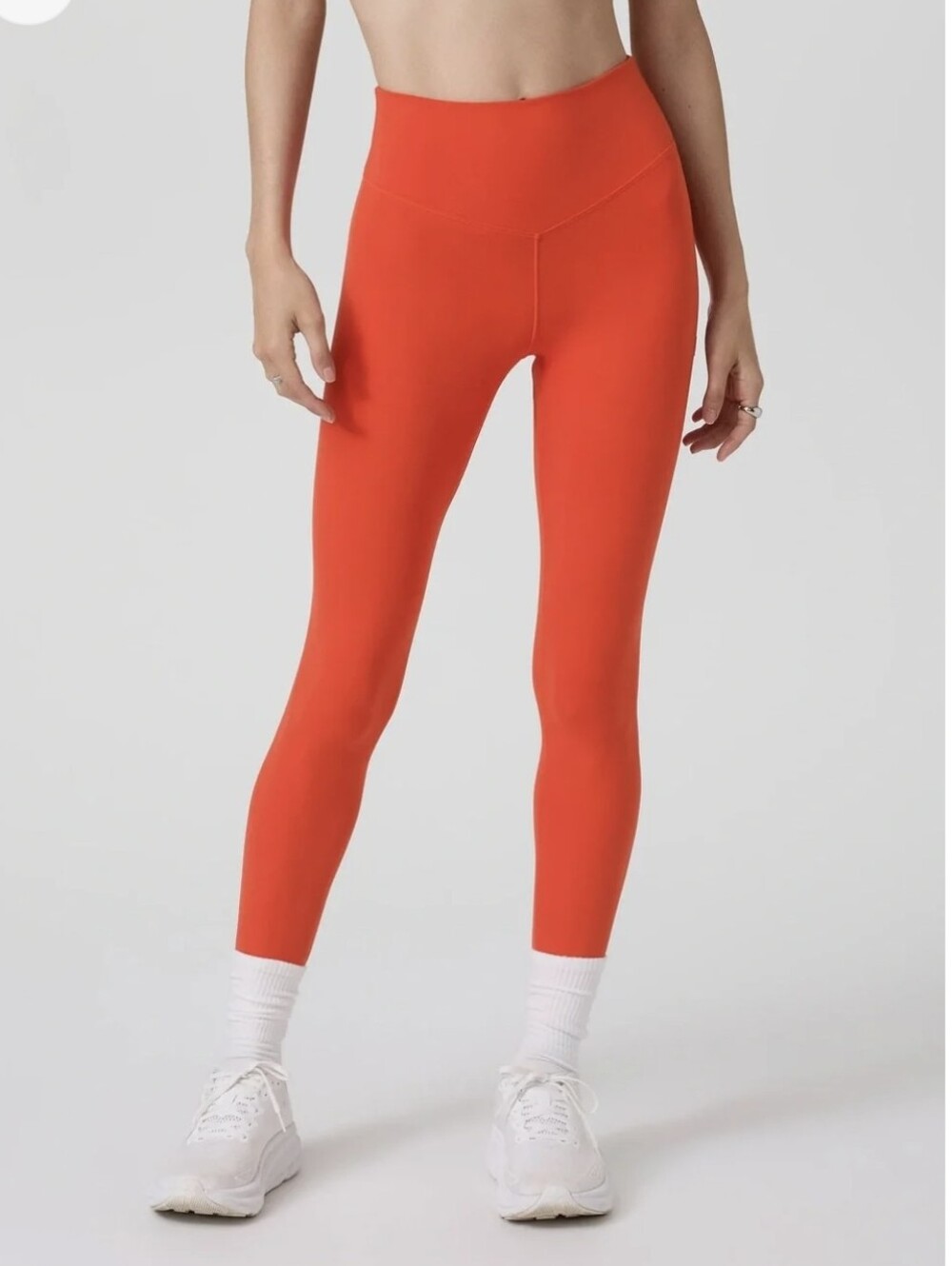 Vuori "Studio Pocket" High Rise Legging. Bright Poppy (Orange). 25" Inseam. S.